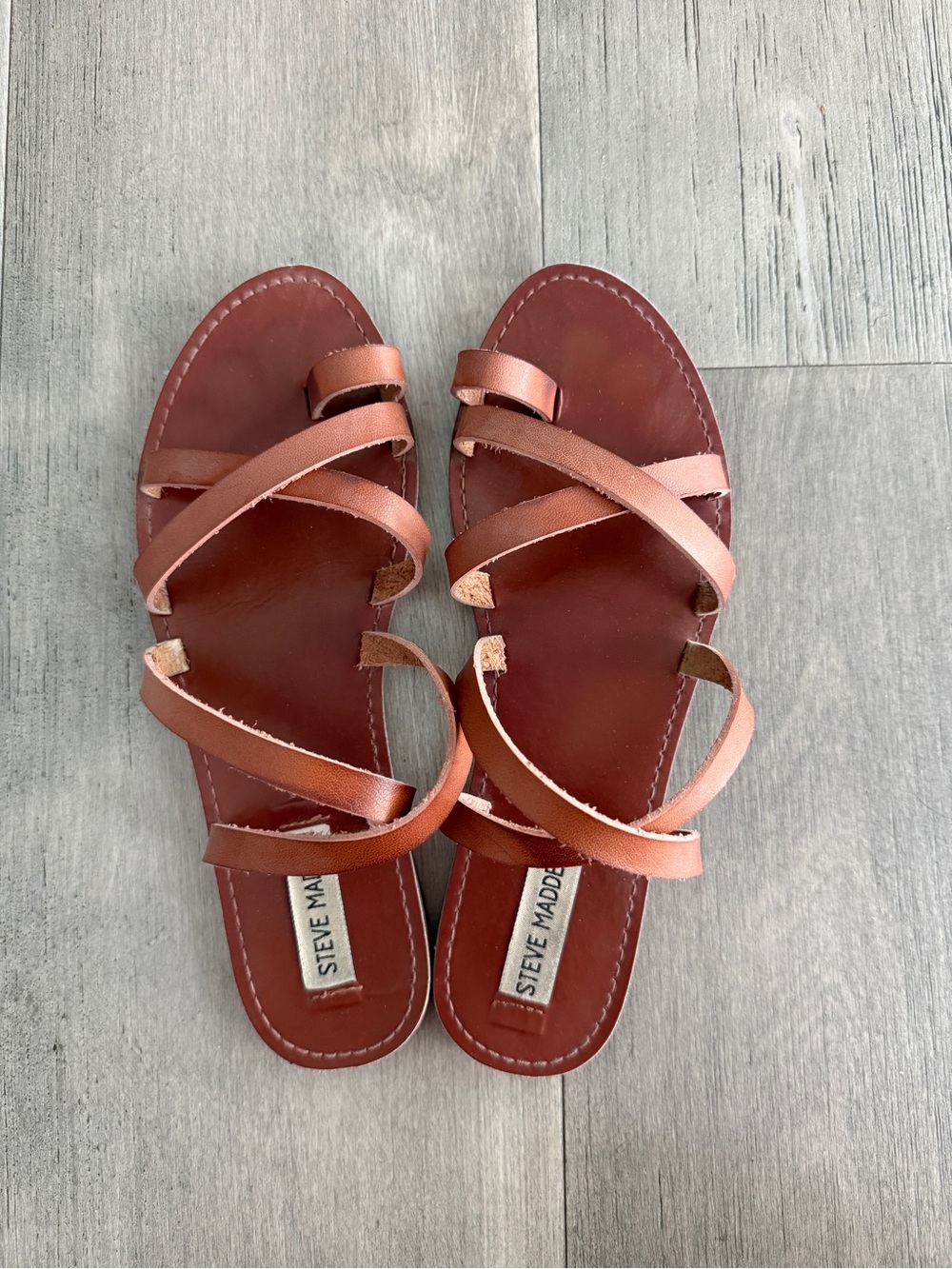 Steve Madden Brown Strappy Sandals